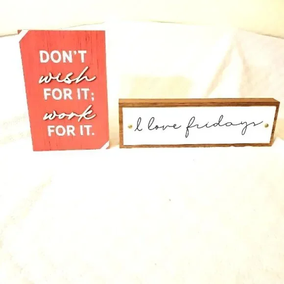 Motivational Phrases Tabletop Accent Signs - Picture 1 of 10